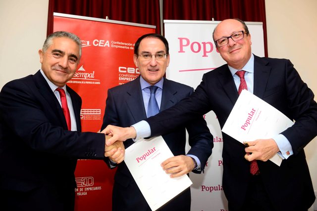 Popular ha sido el patrocinador del foro empresarial y de los actos convocados por la Confederación en Antequera